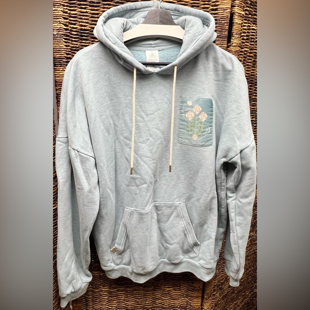 Disney- Wish Parks Hooded Light Blue Sweatshirt- Size: Medium‎